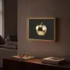 Appel - Goud - Chrome - Zwart Light Box met batterij (Wandlamp) middel -sfeer1