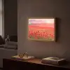 Bloemen - Klaprozen - Rood - Bloemenveld Light Box met batterij (Wandlamp) middel -sfeer1