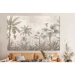 Jungle - Banenboom - Kolibrie - Beige forex 5mm xxl -bovenbank