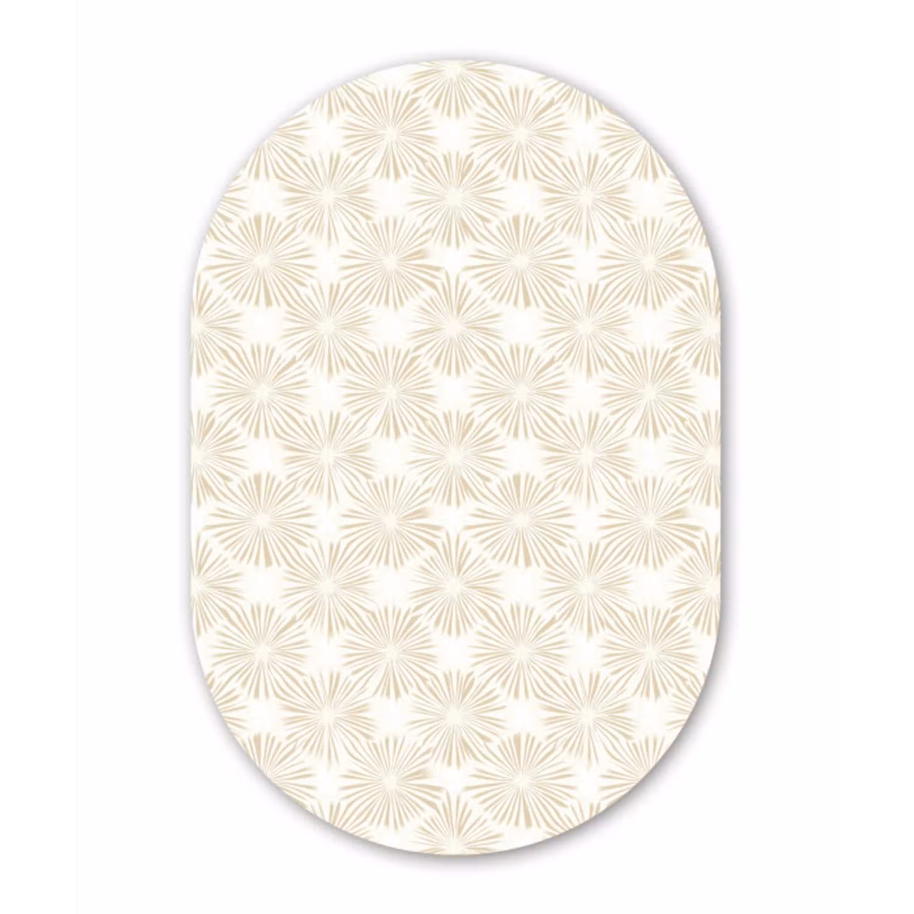 Abstract - Motief - Beige Wandcirkel Ovaal Aluminium middel 839 -3d