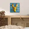 Kreeft - Geel - Blauw - Tegels aluminium wit klein -sfeer3