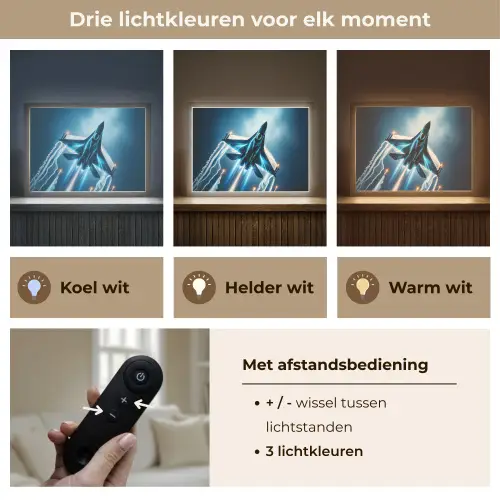 Straaljager - Blauw - Jongens Light Box met batterij (Wandlamp kind) middel -USP_lichtkleurNL