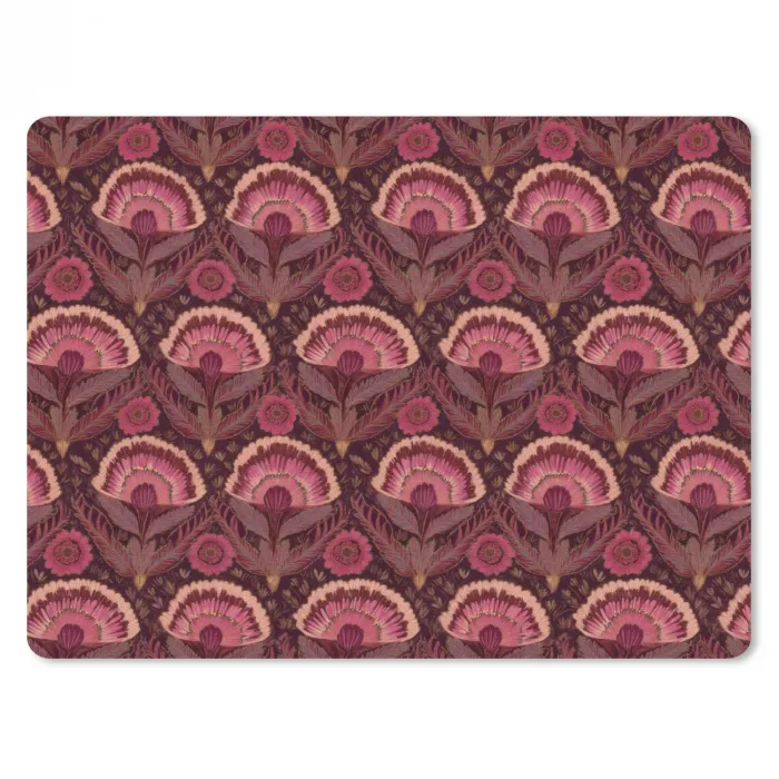 Antiek - Bloemen - Kleurrijk muismat rubber klein 262 -3d