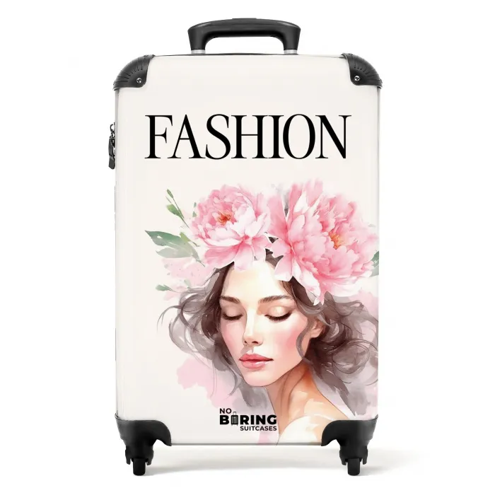 Fashion - Bloemen NBS - Handbagage koffer - Kinderen Unisex middel -productfoto_recht