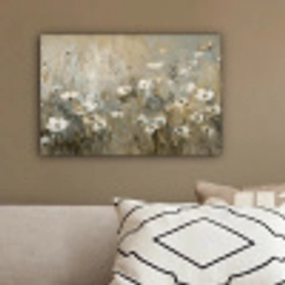 Bloemen - Wit - Natuur - Grijs - Modern canvas 2cm klein -sfeer3