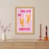 Lobster - Love - Valentijn fotolijst eiken zonder passe partout klein -sfeer5