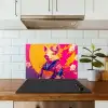 Varken - Bloemkroon - Kimono - Abstract keuken achterwand spatscherm klein -sfeer2