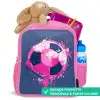 Voetbal -  Verf - Roze - Blauw Kinderrugzak - Roze middel -inhoud_FR