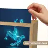 Voetballer - Blauw - Neon Light Box met kabel (Kinderlampje) klein -USP_websiteprintNL