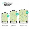 Bouwkranen en timmergereedschap op mintgroene achtergrond NBS - Handbagage koffer - Kinderen Unisex middel zzzzzzVergelijking_3FR