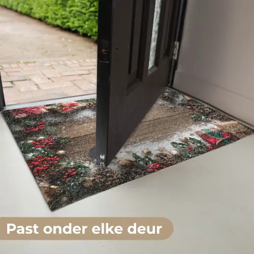Kerstdecoratie - Geschenken - Hout - Veelkleurig Deurmat klein -USP_NL