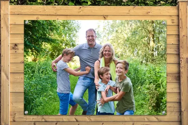 Tuinposter met gezin