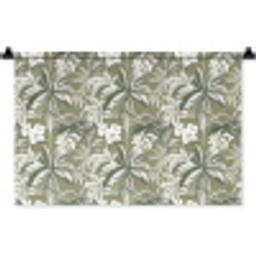 Botanisch - Bloemen - Groen Wandkleed katoen klein 269 -zz3d