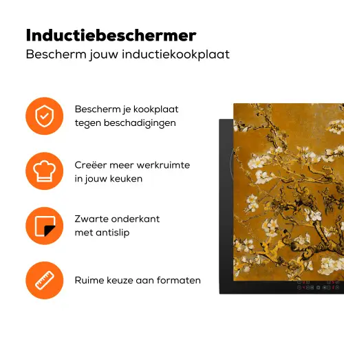 Amandelbloesem - Kunst - Van Gogh - Goud Inductie beschermer vinyl 3mm klein -zzzzzzz-td-ups