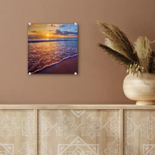 Zee - Strand - Zonsondergang - Wolken - Horizon plexiglas 5mm klein -sfeer5