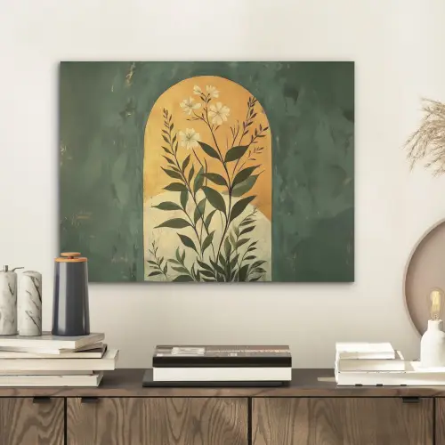 Plant - Bloemen - Wit PET vilt klein -sfeer1