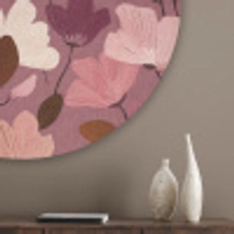 Bloem - Patroon - Roze Akoestische PET Vilt - Rond klein 838 -sfeer5_closeup