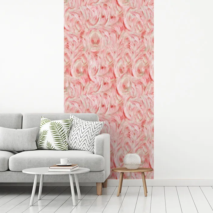 Vloeiend - Olieverf - Roze fotobehang vinyl groot 64 -woonkamer