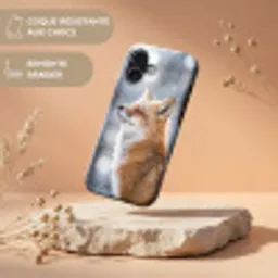 Vos - Sneeuwval - Portret - Winter - Sfeervol Toughcase MagSafe Apple iPhone 17 klein -USP_RandenV_FR
