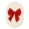 Strik - Symmetrisch - Rood - Lint Wandcirkel Ovaal Forex klein -3d