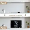Vis - Koi - Zwart - Water keuken achterwand spatscherm klein -voor_na_FR