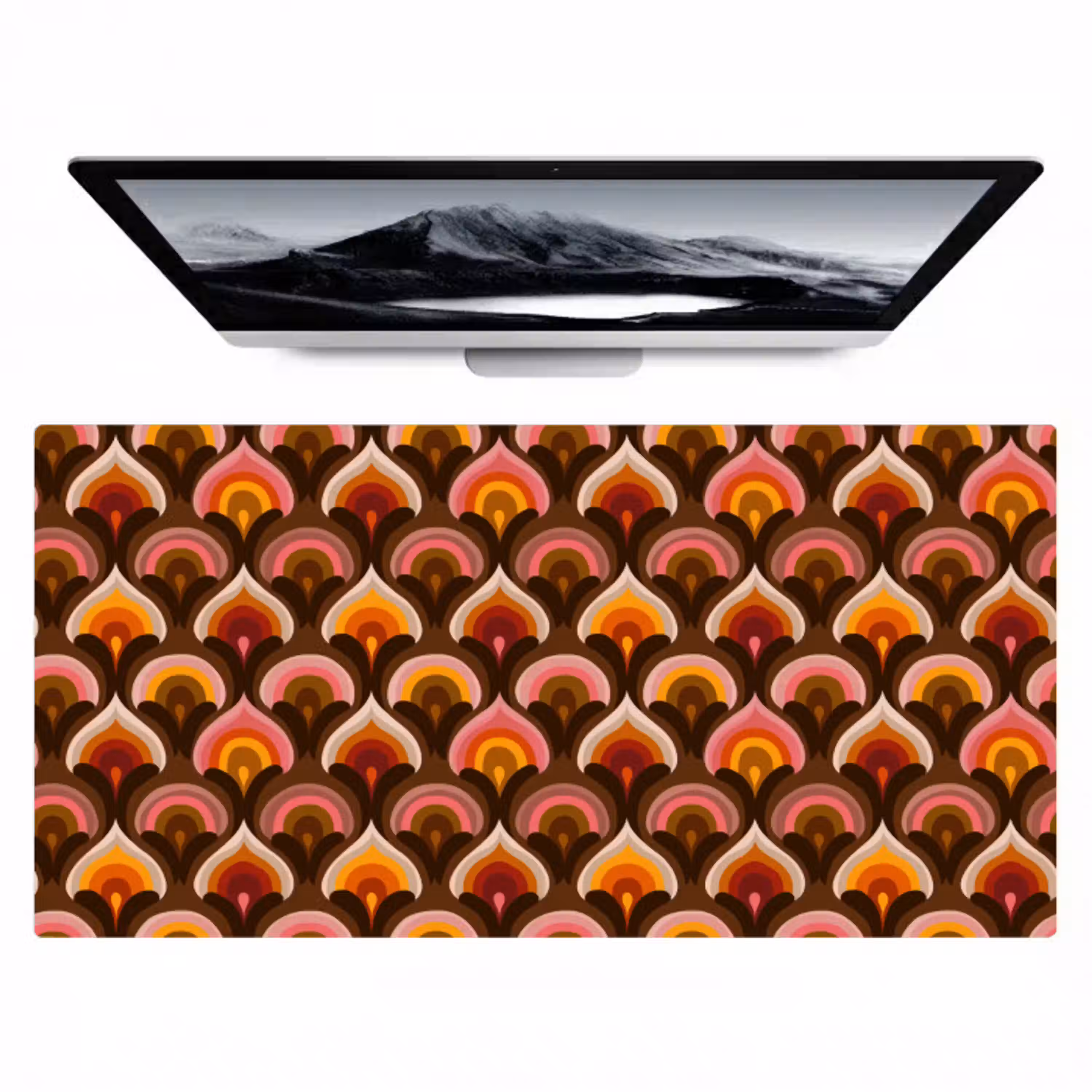 Patroon - Retro - Kleurrijk Muismat XXL klein 681 -zzz3d