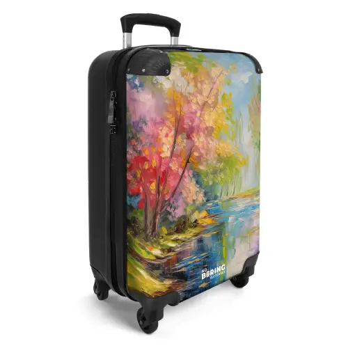 Olieverf - Landschap - Natuur - Kleurrijk NBS - Handbagage koffer - Unisex middel -productfoto_3d