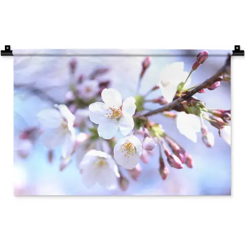Bloemen - Sakura - Tak - Bloesem takken Wandkleed katoen klein -zz3d