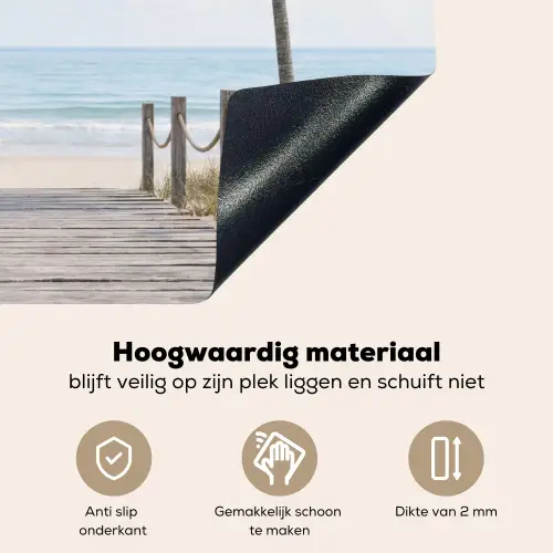 Palmbomen - Pad - Horizon Inductie beschemer met haakjes klein -ky-onderkant-nl