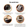Zwarte draak - Rookwolken - Rood Inductie beschermer vinyl 3mm klein -zzzzzzz-td-werking