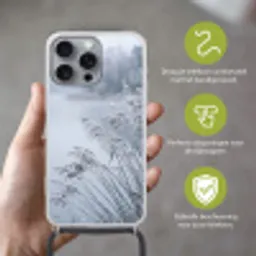 Riet - Bevroren - Winter - Natuur Hoesje iPhone 16 Pro Max met koord klein -sfeer2_NL