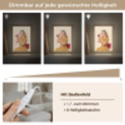 Illustratie - Mascara - Vrouw - Geel Light Box met kabel (Tafellamp) klein -USP_dimbaarDE