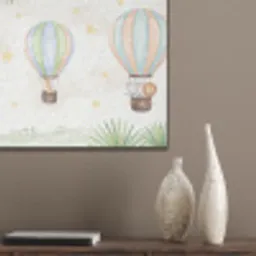 Aquarel - Luchtballonnen - Pastel PET vilt klein -sfeer6_closeup