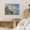 Zeilschip - Huizen - Kade - Zee PET vilt klein -sfeer3