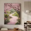 Kersenbloesem - Natuur - Sakura - Pad - Japanse tuin Textielframe zwart klein -sfeer2