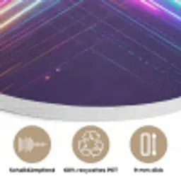 Kruisen - Lasterstralen - Neon Akoestische PET Vilt - Rond klein -closeup_DE