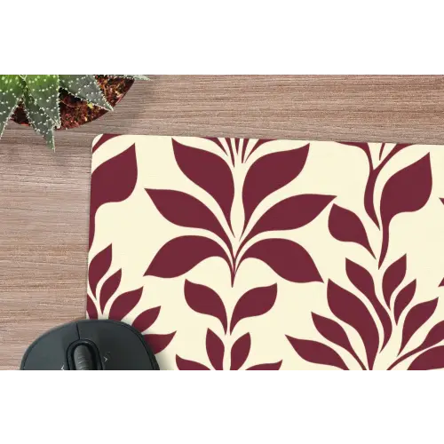 Abstract - Bladeren - Burgundy muismat rubber klein 262 -closeup