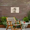 Plankjes - Boeken - Vaasjes - Planten Tuinposter op houten frame 2 cm dik klein -sfeer3