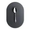 Zilver - Metaal - Lepel Wandcirkel Ovaal Glas middel -3d