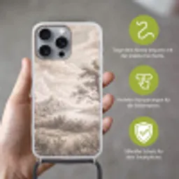 Landschap - Bergen - Meer - Natuur Hoesje iPhone 16 Pro Max met koord klein -sfeer2_DE