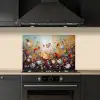 Bloemen - Kunst - Natuur - Olieverf keuken achterwand spatscherm klein -sfeer1