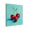 Kersen - Rood - Drie - Geverfd aluminium wit klein -3d