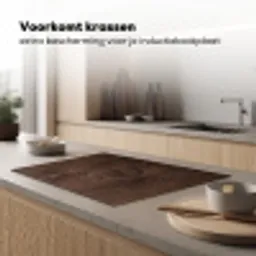 Houtnerf - Textuur - Patroon - Bruin - Rustiek Inductie beschermer vinyl 3mm klein -sfeer1