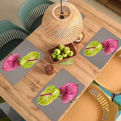 Planten - Anthurium - Groen - Roze Placemat vinyl groot -zzsfeer5_Kitchenyeah-website