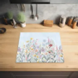 Weidebloemen - Illustratie - Kleurrijk Inductie beschermer vinyl 3mm middel -sfeer5