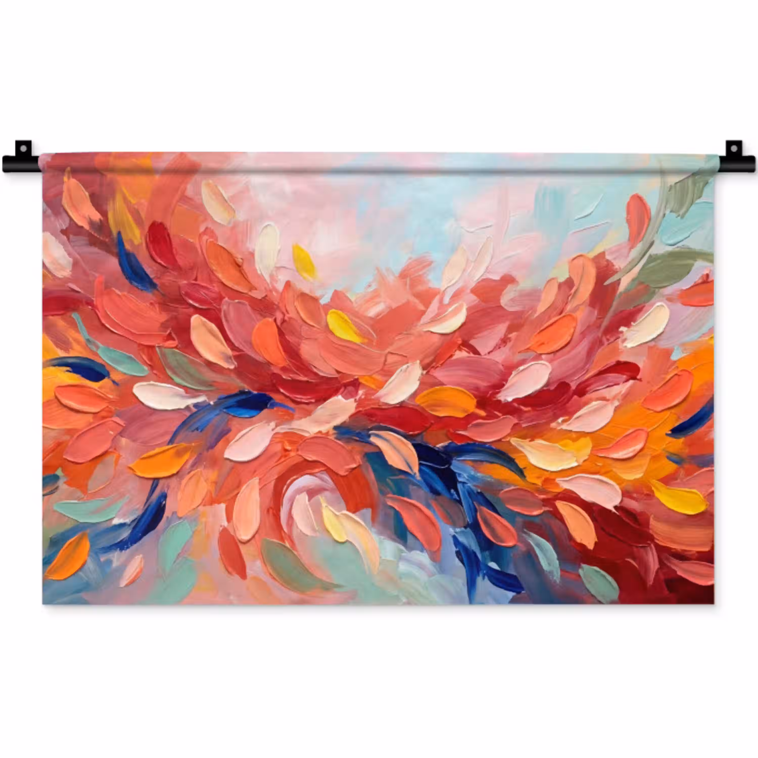 Bloemen - Abstract - Kunst - Modern Wandkleed katoen klein -zz3d