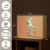 Kerkuil - Koksmuts - Oranje - Vogel Light Box met batterij (Wandlamp) middel -USP_websiteoverzichtNL