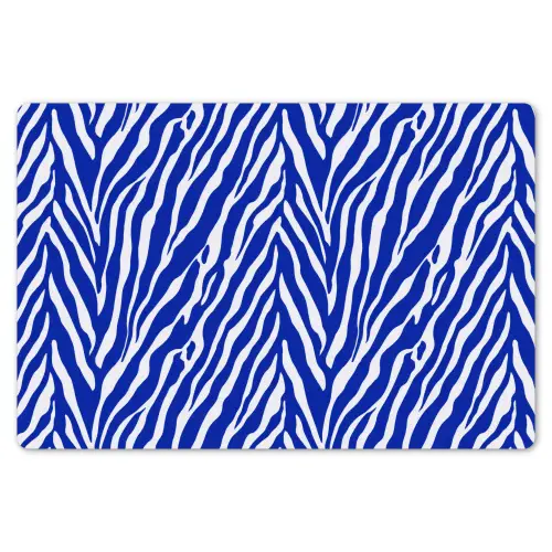 Zebra - Patroon - Kobalt - Blauw Placemat vinyl groot 368 -zzsfeer1_Kitchenyeah-website