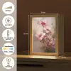 Bloemen - Roze - Kunst - Watercolor Light Box met kabel (Tafellamp) klein -USP_NL