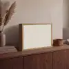 Zandkleurig - Modern - Egaal Light Box met batterij (Wandlamp) middel 907 -sfeer2